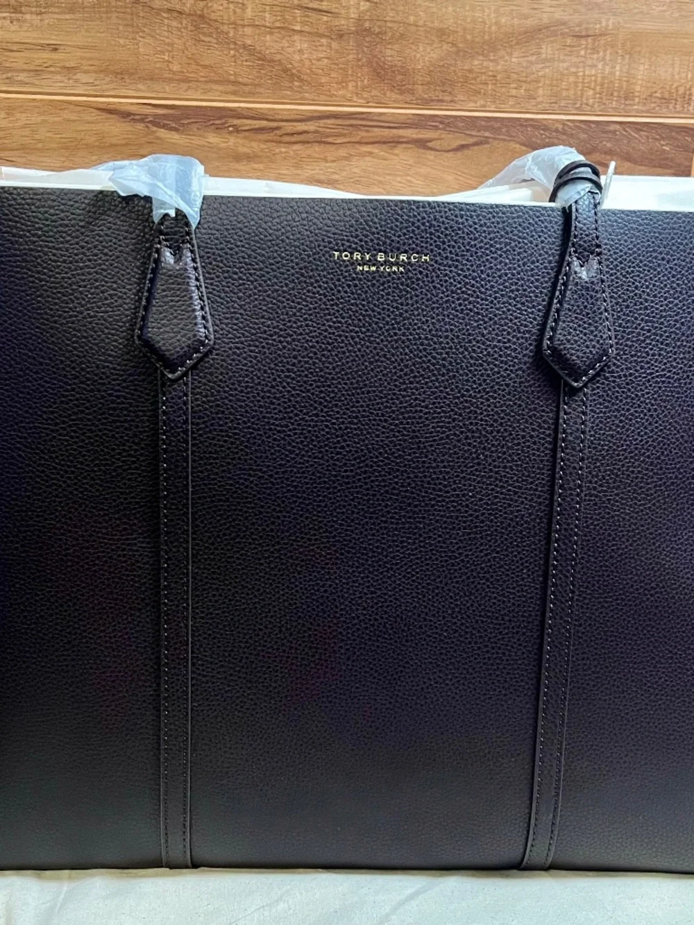 Tory Burch - Perry Triple-Compartment Tote - Leather - Albarossa - MSRP $398